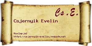 Csjernyik Evelin névjegykártya