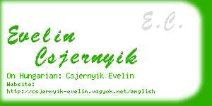 evelin csjernyik business card